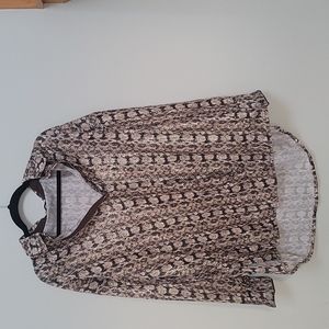 Oversized Sequin Snake Print Top